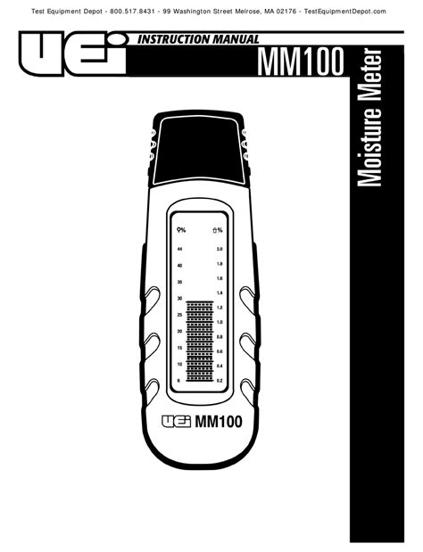 uei test equipment mm100 moisture meter|UEI MM100 INSTRUCTION MANUAL Pdf Download.